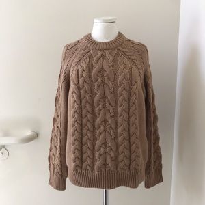Amour Vert Kendra Wool Cable Knit Sweater M